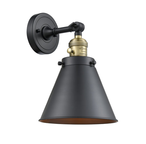 Innovations - 203SW-BAB-M13-BK-LED - LED Wall Sconce - Franklin Restoration - Black Antique Brass