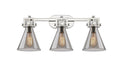 Innovations - 411-3W-PN-G411-7SM - Three Light Bath Vanity - Newton - Polished Nickel