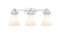 Innovations - 411-3W-PN-G411-7WH - Three Light Bath Vanity - Newton - Polished Nickel