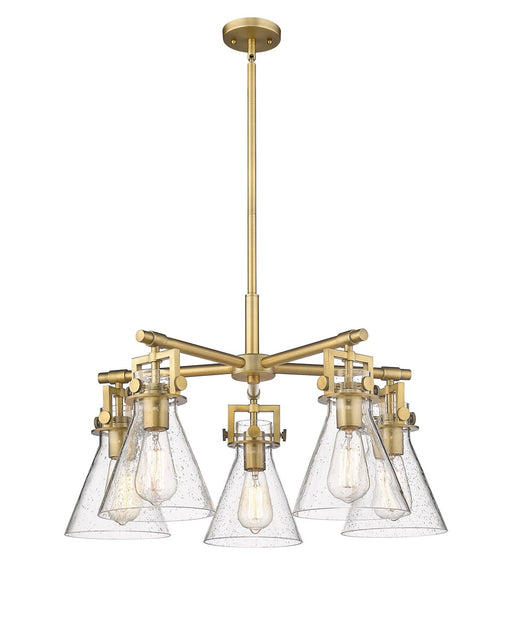 Innovations - 411-5CR-BB-G411-7SDY - Five Light Chandelier - Downtown Urban - Brushed Brass