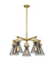 Innovations - 411-5CR-BB-G411-7SM - Five Light Chandelier - Downtown Urban - Brushed Brass