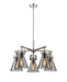 Innovations - 411-5CR-PN-G411-7SM - Five Light Chandelier - Downtown Urban - Polished Nickel