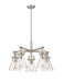 Innovations - 411-5CR-SN-G411-7CL - Five Light Chandelier - Downtown Urban - Satin Nickel