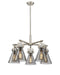 Innovations - 411-5CR-SN-G411-7SM - Five Light Chandelier - Downtown Urban - Satin Nickel