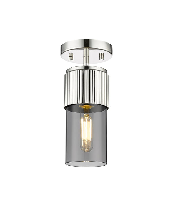 Innovations - 428-1F-PN-G428-7SM - LED Flush Mount - Downtown Urban - Polished Nickel