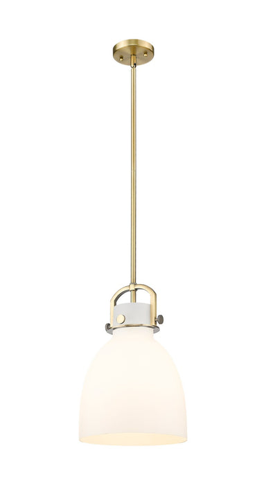 Innovations - 410-1SM-BB-G412-10WH - One Light Pendant - Downtown Urban - Brushed Brass