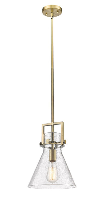 Innovations - 411-1SM-BB-G411-10SDY - One Light Mini Pendant - Newton - Brushed Brass