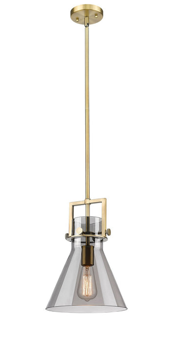 Innovations - 411-1SM-BB-G411-10SM - One Light Mini Pendant - Newton - Brushed Brass