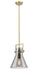 Innovations - 411-1SM-BB-G411-10SM - One Light Mini Pendant - Newton - Brushed Brass