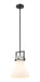 Innovations - 411-1SM-BK-G411-10WH - One Light Mini Pendant - Newton - Matte Black