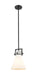 Innovations - 411-1SS-BK-G411-8WH - One Light Pendant - Downtown Urban - Matte Black