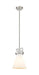 Innovations - 411-1SS-SN-G411-8WH - One Light Pendant - Downtown Urban - Satin Nickel