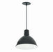 Nora Lighting - NRLM-10C2040BWLE4 - 10" Rlm Shade - LED Rlm - Black Outer / White Inner