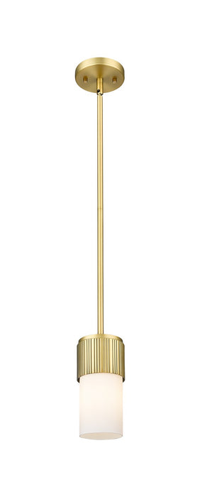 Innovations - 428-1S-BB-G428-7WH - LED Pendant - Downtown Urban - Brushed Brass