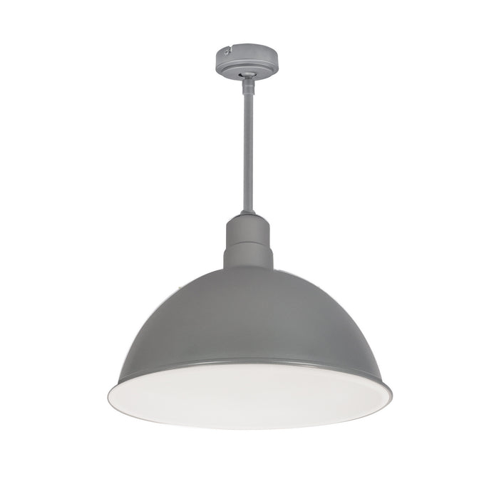 Nora Lighting - NRLM-16ST2535GMWLE4/84 - Stem Mounted LED Shade - LED Rlm - Gun Metal Outer / White Inner