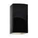 Justice Designs - CER-0910W-BLK - Lantern - Ambiance - Gloss Black