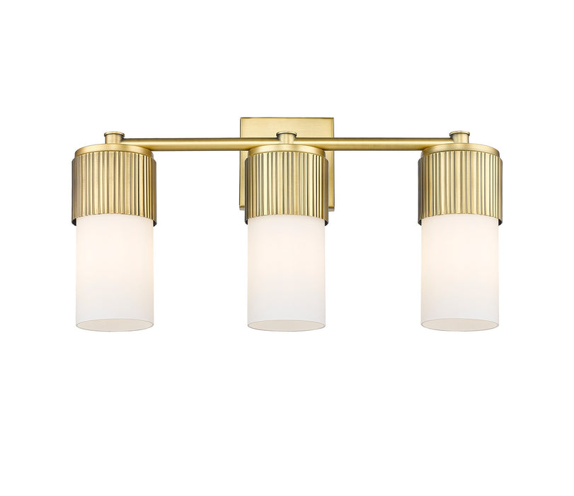 Innovations - 428-3W-BB-G428-7WH - LED Bath Vanity - Downtown Urban - Brushed Brass