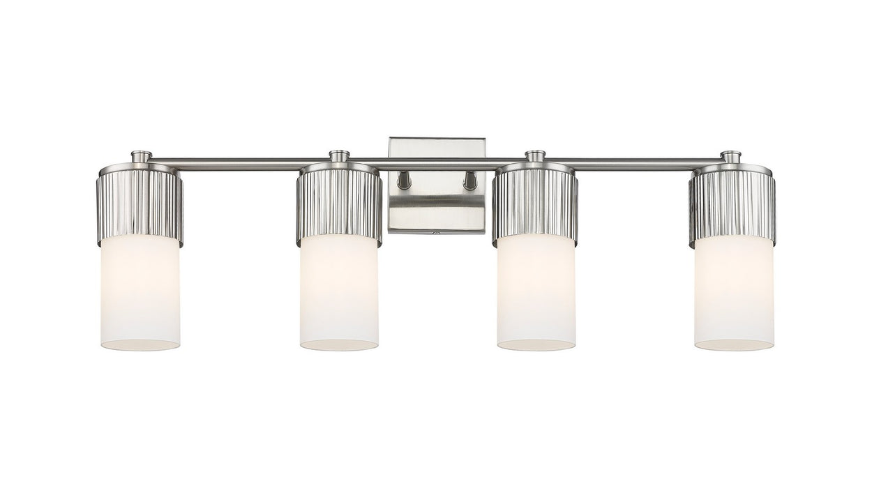 Innovations - 428-4W-SN-G428-7WH - LED Bath Vanity - Downtown Urban - Satin Nickel