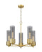 Innovations - 428-5CR-BB-G428-12SM - LED Chandelier - Downtown Urban - Brushed Brass