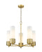 Innovations - 428-5CR-BB-G428-12WH - LED Chandelier - Downtown Urban - Brushed Brass