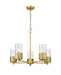 Innovations - 428-5CR-BB-G428-7CL - LED Chandelier - Downtown Urban - Brushed Brass