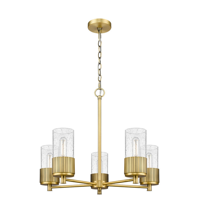 Innovations - 428-5CR-BB-G428-7SDY - LED Chandelier - Downtown Urban - Brushed Brass