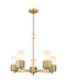 Innovations - 428-5CR-BB-G428-7WH - LED Chandelier - Downtown Urban - Brushed Brass