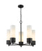 Innovations - 428-5CR-BK-G428-12WH - LED Chandelier - Downtown Urban - Matte Black