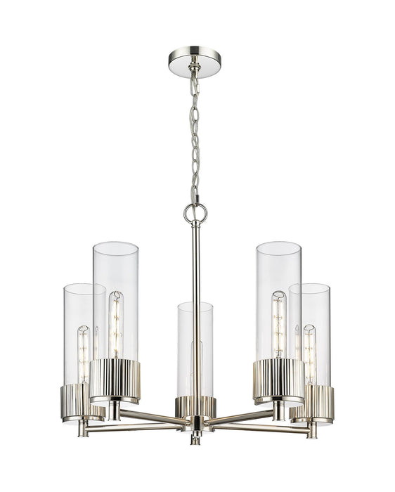 Innovations - 428-5CR-PN-G428-12CL - LED Chandelier - Downtown Urban - Polished Nickel