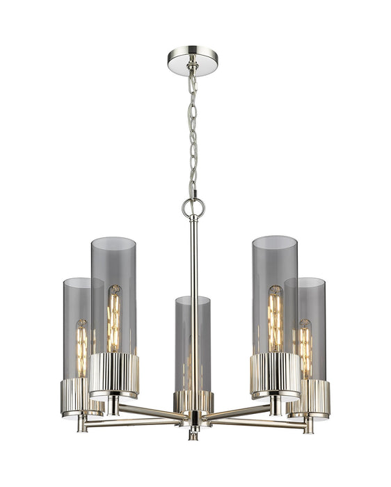 Innovations - 428-5CR-PN-G428-12SM - LED Chandelier - Downtown Urban - Polished Nickel