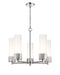 Innovations - 428-5CR-PN-G428-12WH - LED Chandelier - Downtown Urban - Polished Nickel
