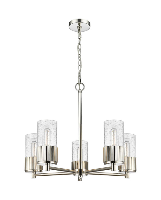 Innovations - 428-5CR-PN-G428-7SDY - LED Chandelier - Downtown Urban - Polished Nickel