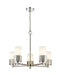 Innovations - 428-5CR-PN-G428-7WH - LED Chandelier - Downtown Urban - Polished Nickel