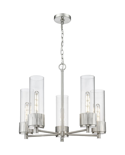 Downtown Urban LED Chandelier Satin Nickel