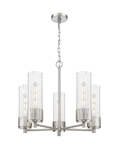 Downtown Urban LED Chandelier Satin Nickel