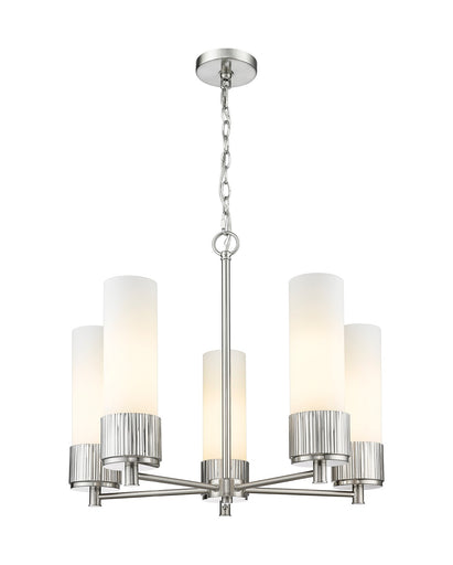 Downtown Urban LED Chandelier Satin Nickel