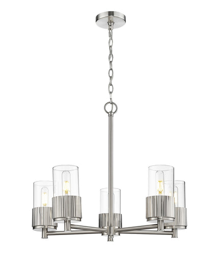 Downtown Urban LED Chandelier Satin Nickel