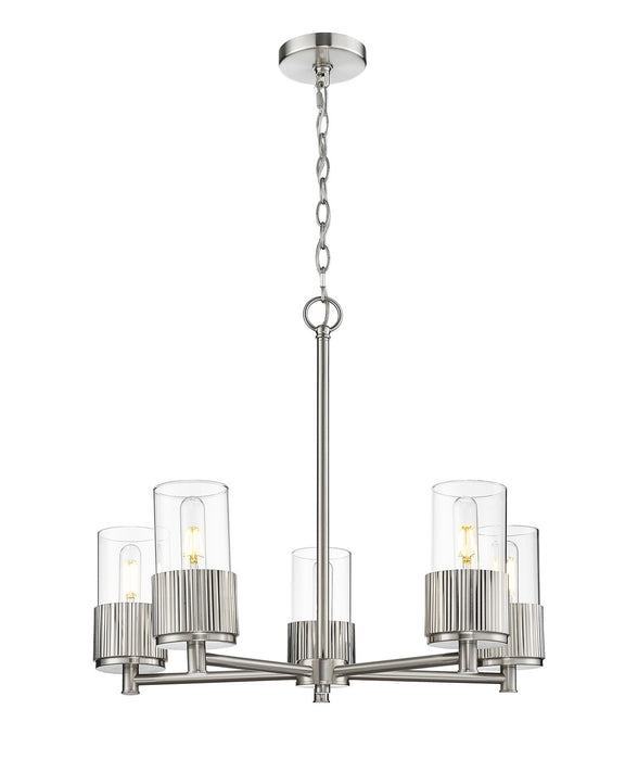 Innovations - 428-5CR-SN-G428-7CL - LED Chandelier - Downtown Urban - Satin Nickel