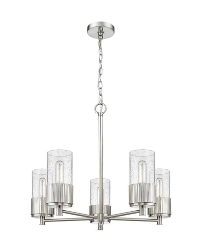 Downtown Urban LED Chandelier Satin Nickel
