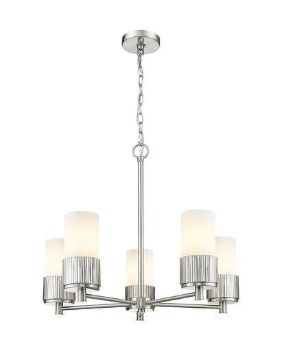 Downtown Urban LED Chandelier Satin Nickel