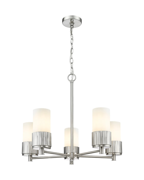 Innovations - 428-5CR-SN-G428-7WH - LED Chandelier - Downtown Urban - Satin Nickel