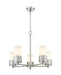 Innovations - 428-5CR-SN-G428-7WH - LED Chandelier - Downtown Urban - Satin Nickel