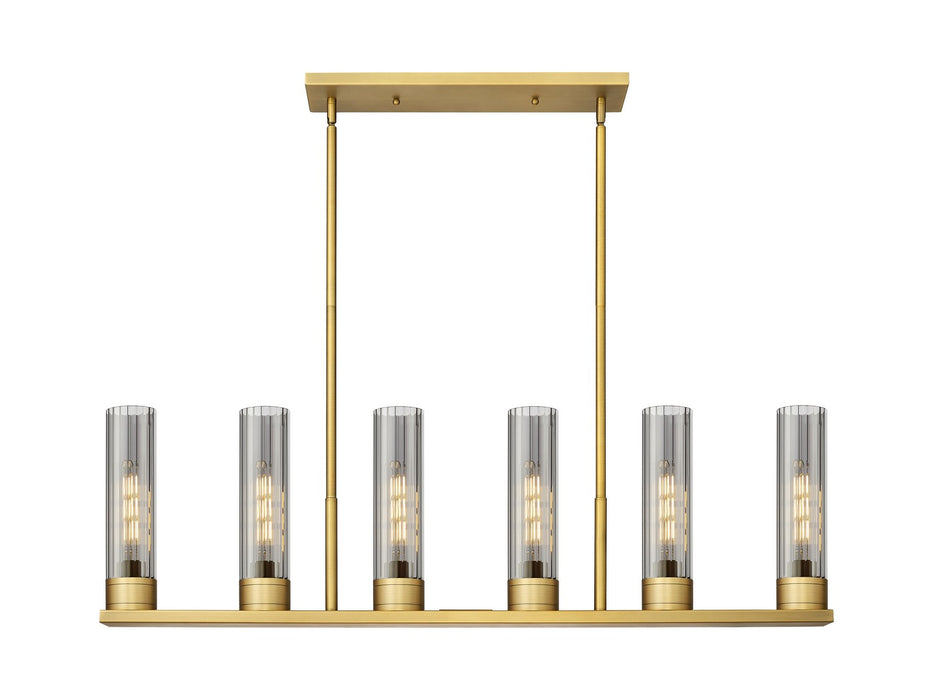 Innovations - 429-6I-BB-G429-11SM - LED Linear Pendant - Downtown Urban - Brushed Brass