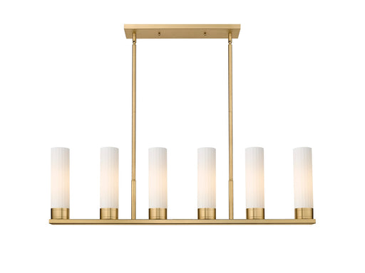 Innovations - 429-6I-BB-G429-11WH - LED Linear Pendant - Downtown Urban - Brushed Brass