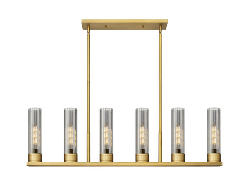 Innovations - 429-6I-BB-G429-8SM - LED Linear Pendant - Downtown Urban - Brushed Brass