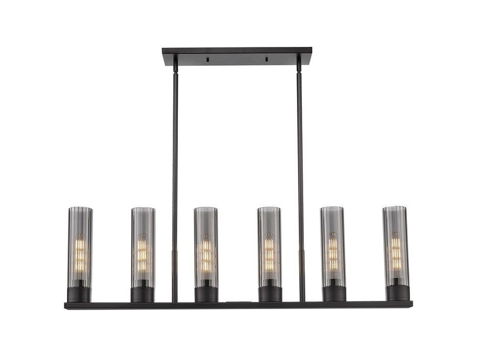 Innovations - 429-6I-BK-G429-11SM - LED Linear Pendant - Downtown Urban - Matte Black