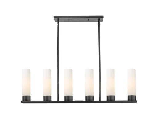 Innovations - 429-6I-BK-G429-8WH - LED Linear Pendant - Downtown Urban - Matte Black