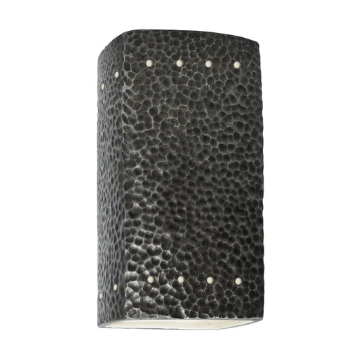 Justice Designs - CER-0920W-HMPW-LED1-1000 - LED Lantern - Ambiance - Hammered Pewter