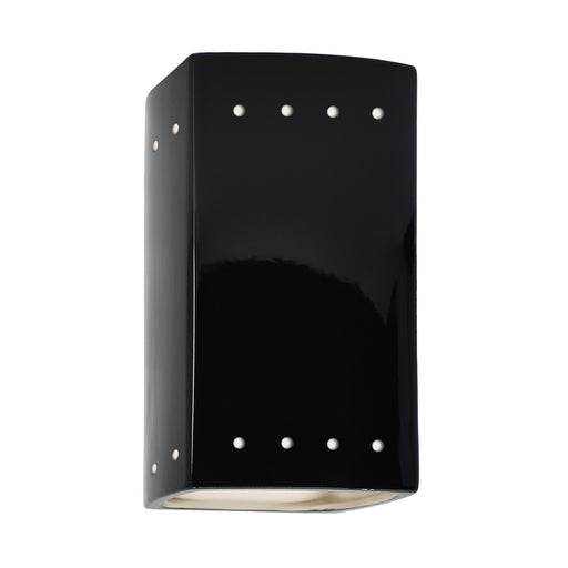 Justice Designs - CER-0920W-BLK-LED1-1000 - LED Lantern - Ambiance - Gloss Black