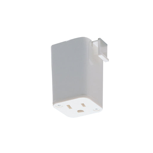 Track Syst & Comp-1 Cir Outlet Adaptor, 1 Or 2 Circuit Track, L-Style White